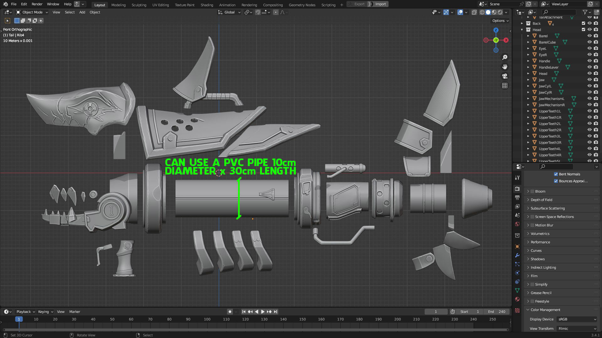 Arcane Jinx Fishbones Rocket Launcher Weapon For Cosplay 3D print model_11