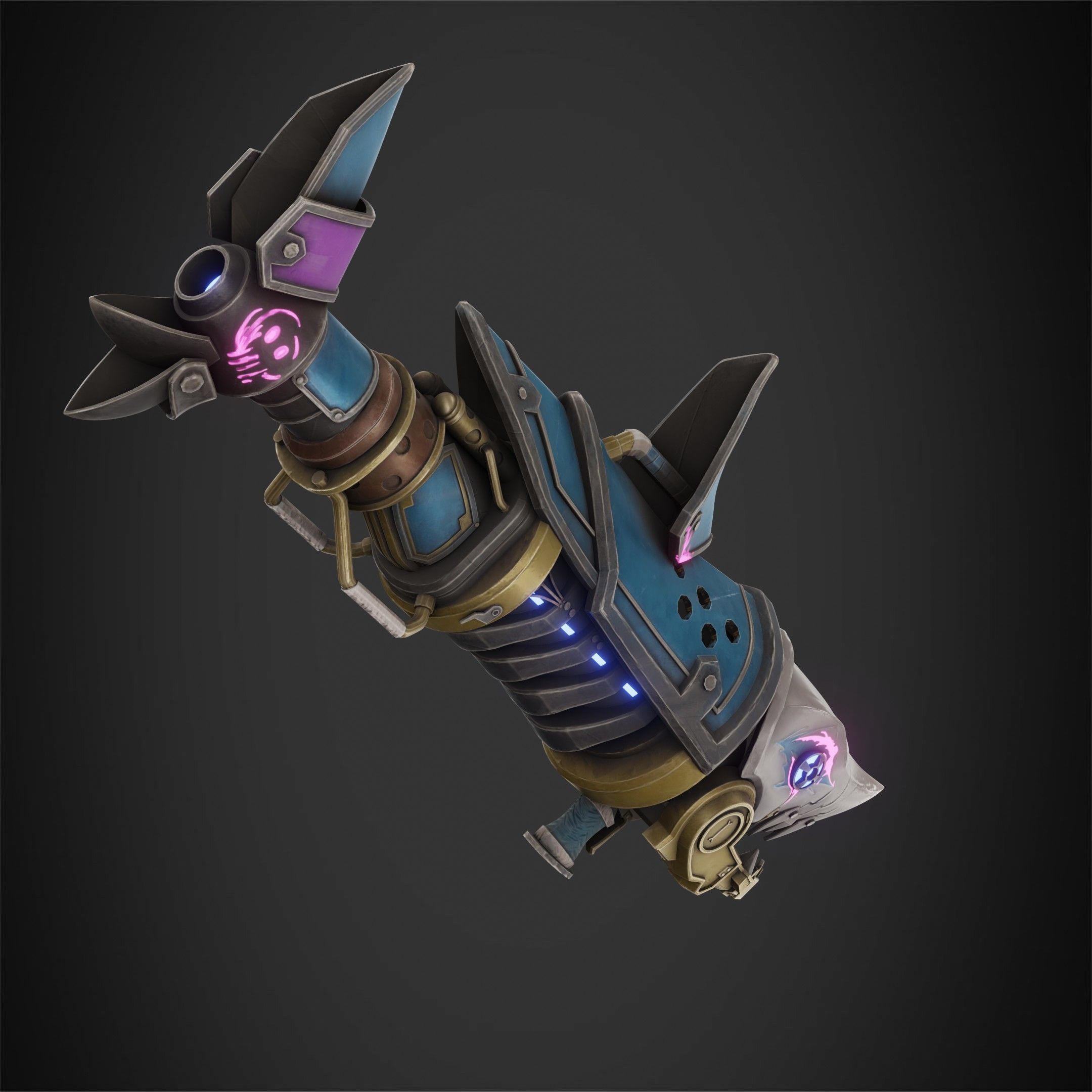 Arcane Jinx Fishbones Rocket Launcher Weapon For Cosplay 3D print model_6