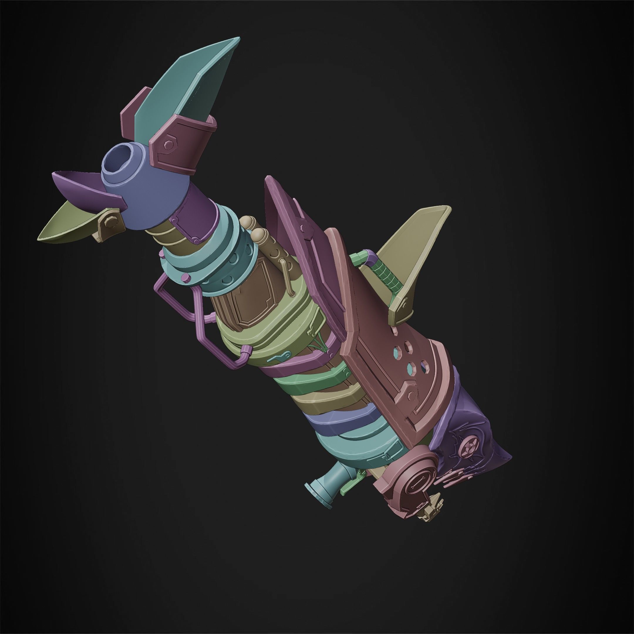 Arcane Jinx Fishbones Rocket Launcher Weapon For Cosplay 3D print model_22