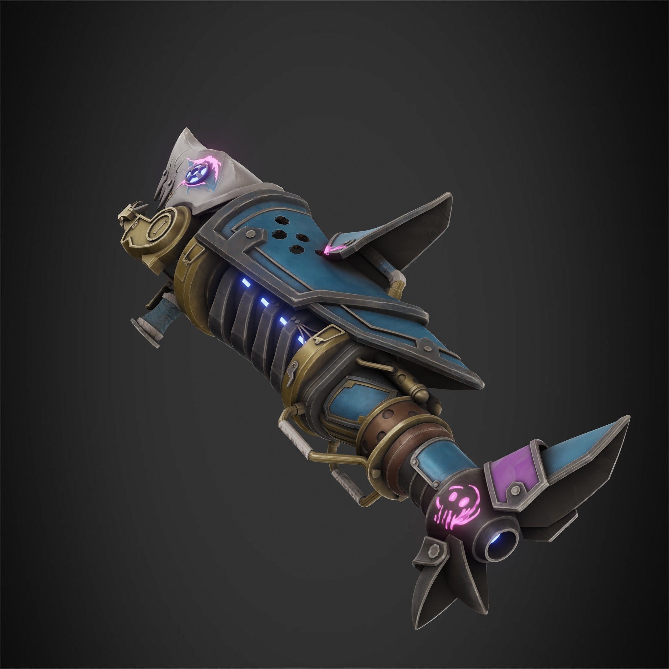 Arcane Jinx Fishbones Rocket Launcher Weapon For Cosplay 3D print model_4