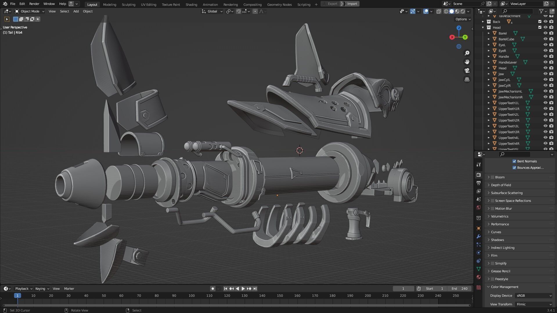 Arcane Jinx Fishbones Rocket Launcher Weapon For Cosplay 3D print model_14