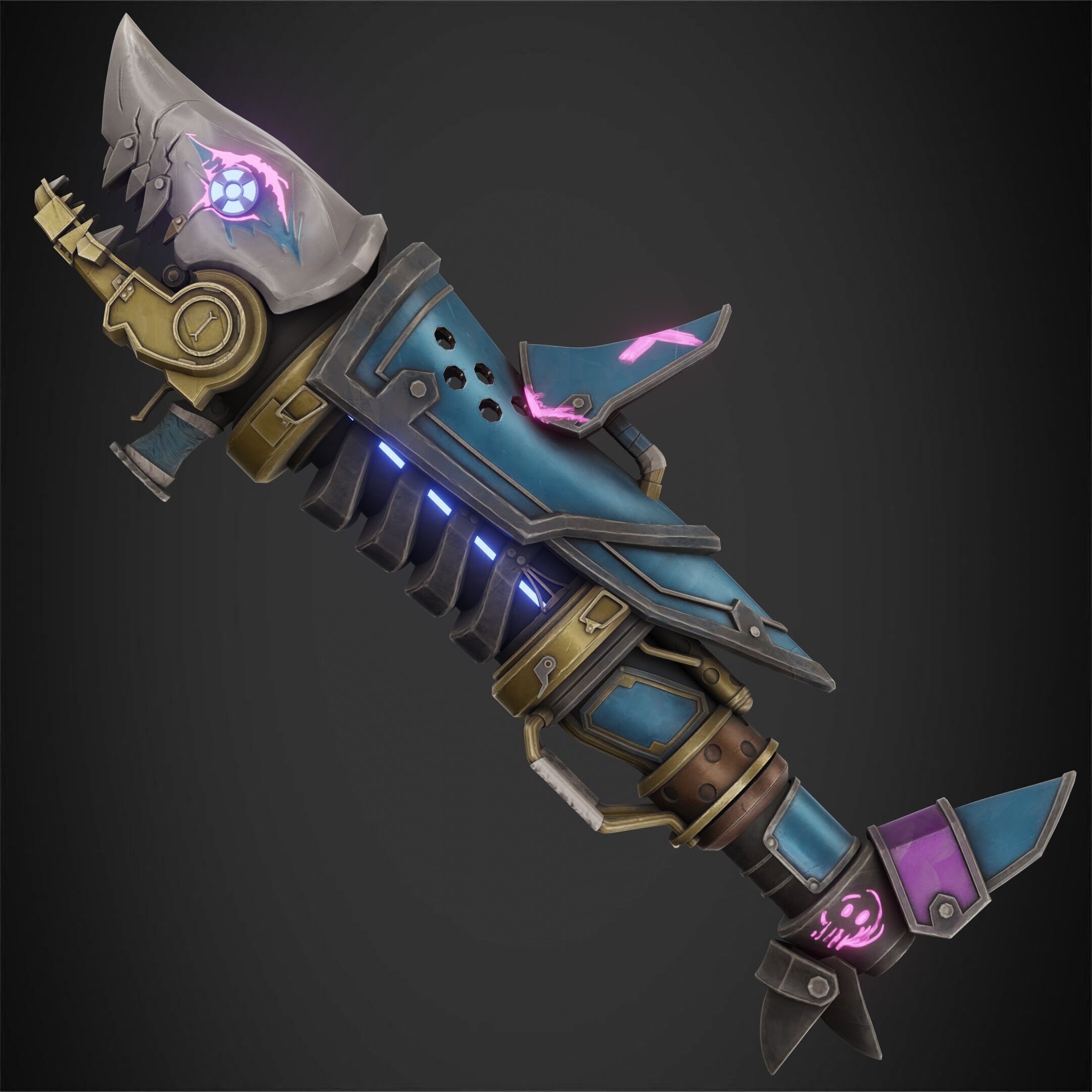 Arcane Jinx Fishbones Rocket Launcher Weapon For Cosplay 3D print model_3