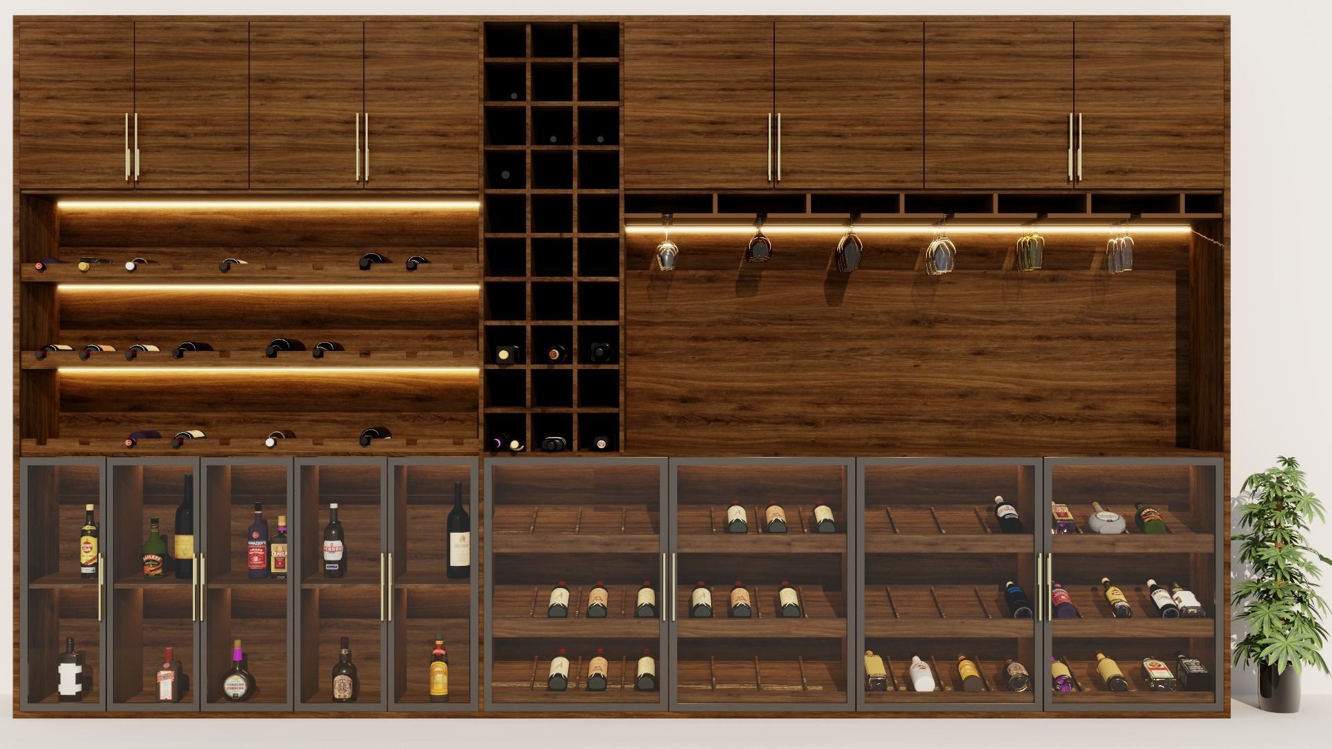 Wine Cabinet Design 3 3D model_4