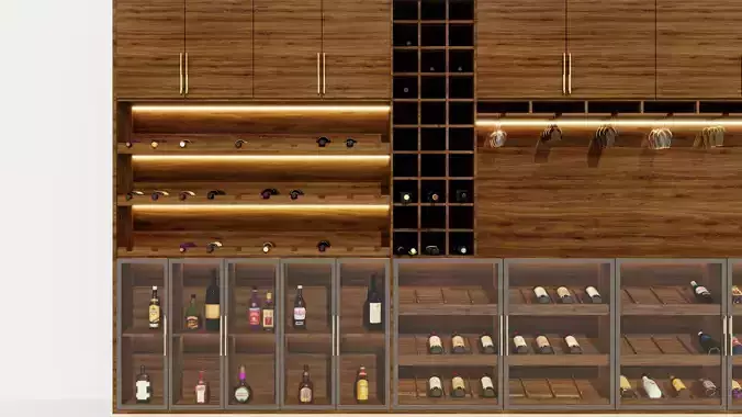 Wine Cabinet Design 3 3D model