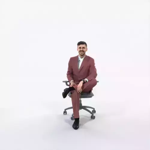 Posture 22L Listening Sitting Elegant Business Man