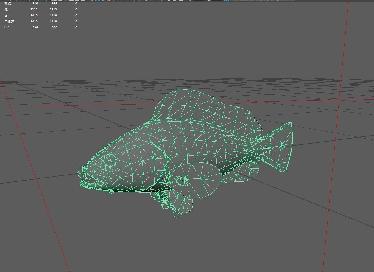 Grouper Low-poly 3D model_2