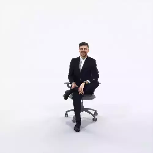 Posture 22J Listening Sitting Elegant BusinessMan