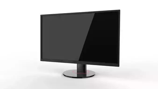 27 inch gaming monitor with stand 3D model
