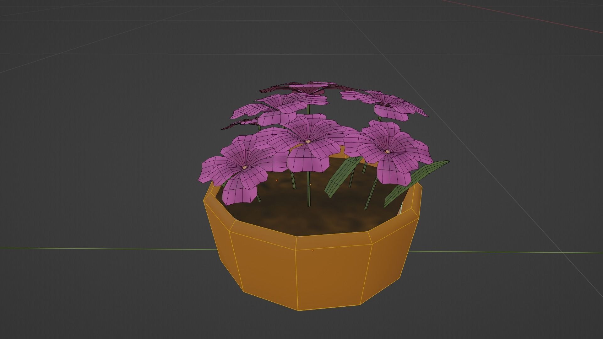 Stylized Plant and Flowers - Low Poly 3D Model Low-poly 3D model_8