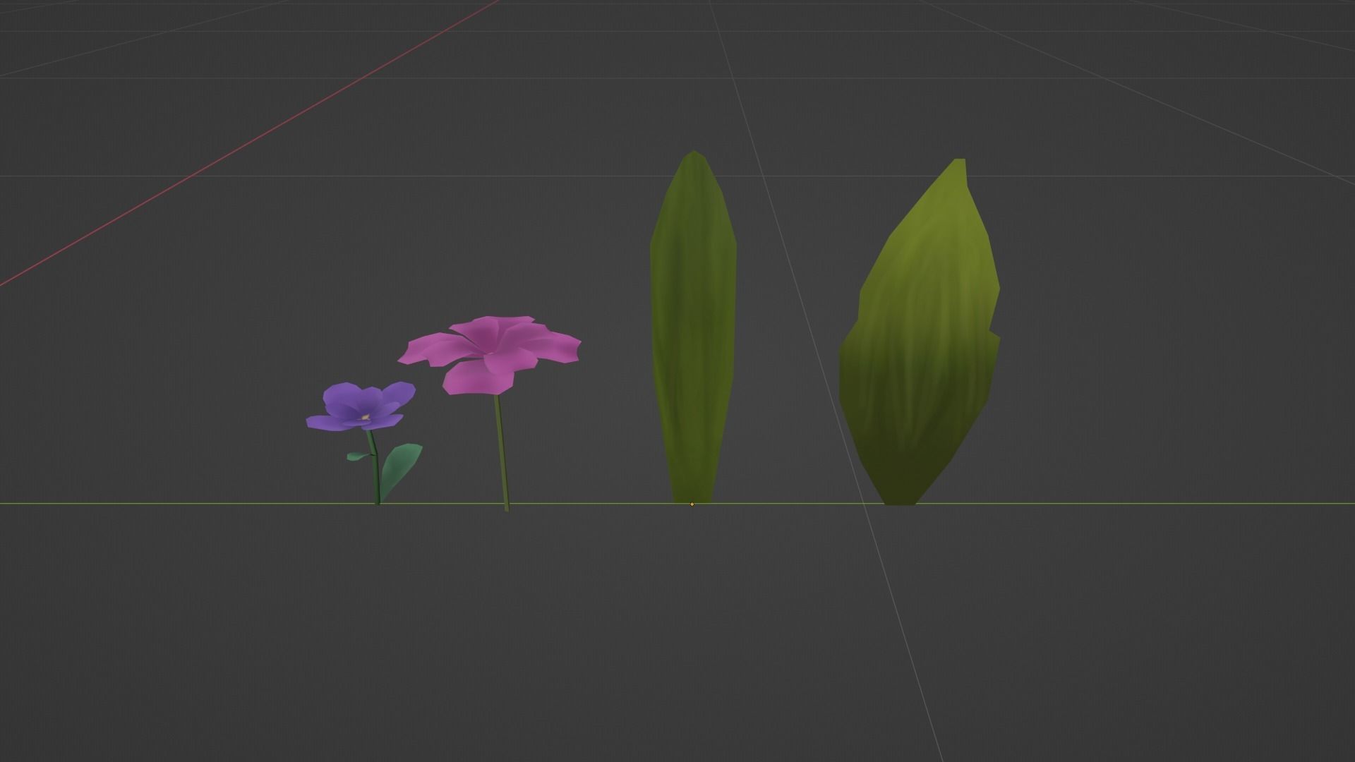 Stylized Plant and Flowers - Low Poly 3D Model Low-poly 3D model_5