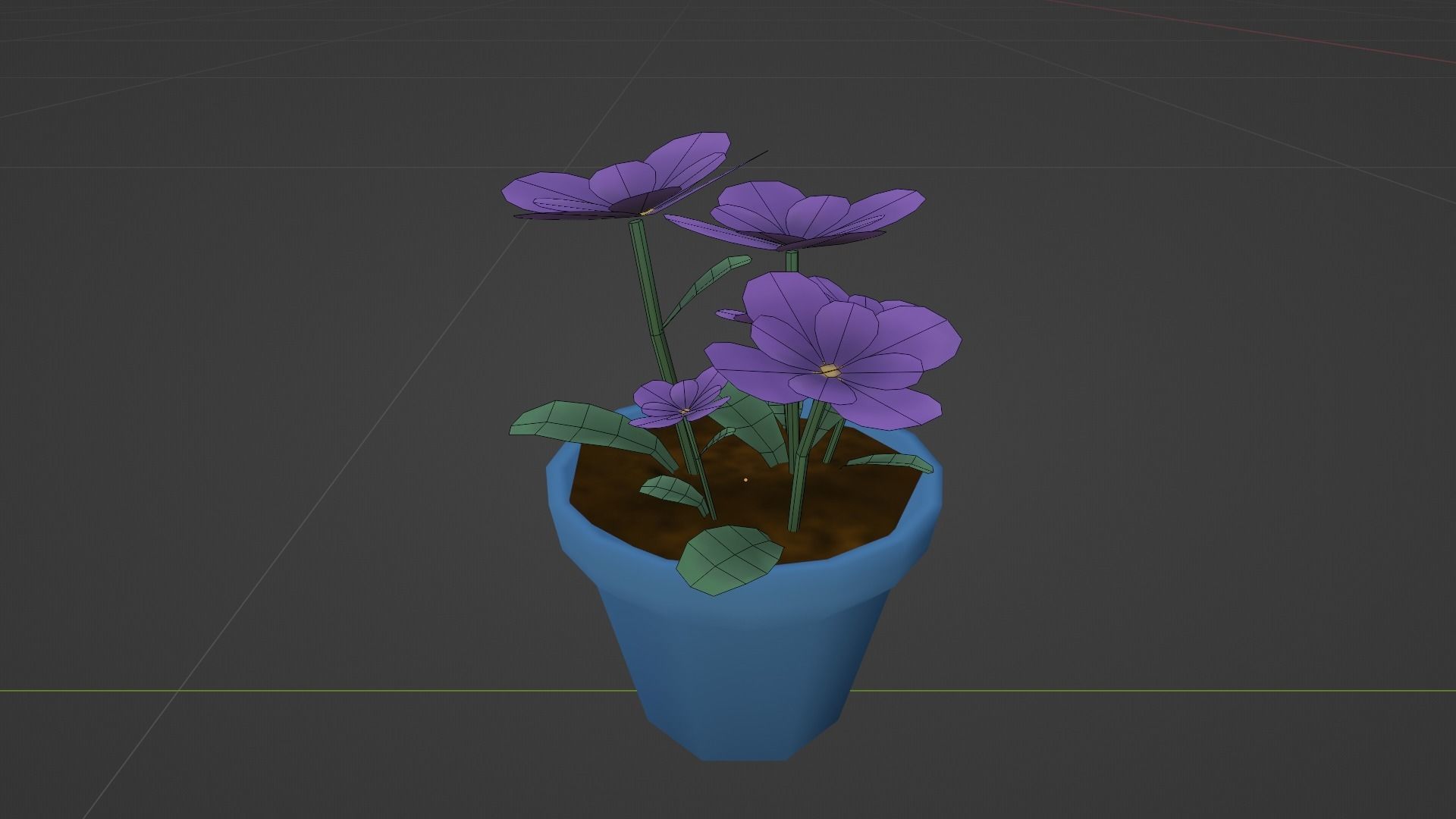 Stylized Plant and Flowers - Low Poly 3D Model Low-poly 3D model_6