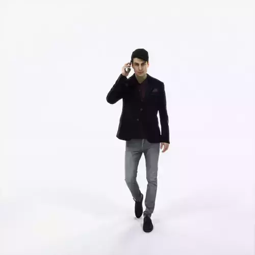 Prime 03D Cell Phone walking Casual Man