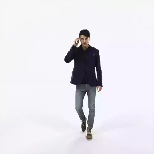 Prime 03A Cell Phone walking Casual Man