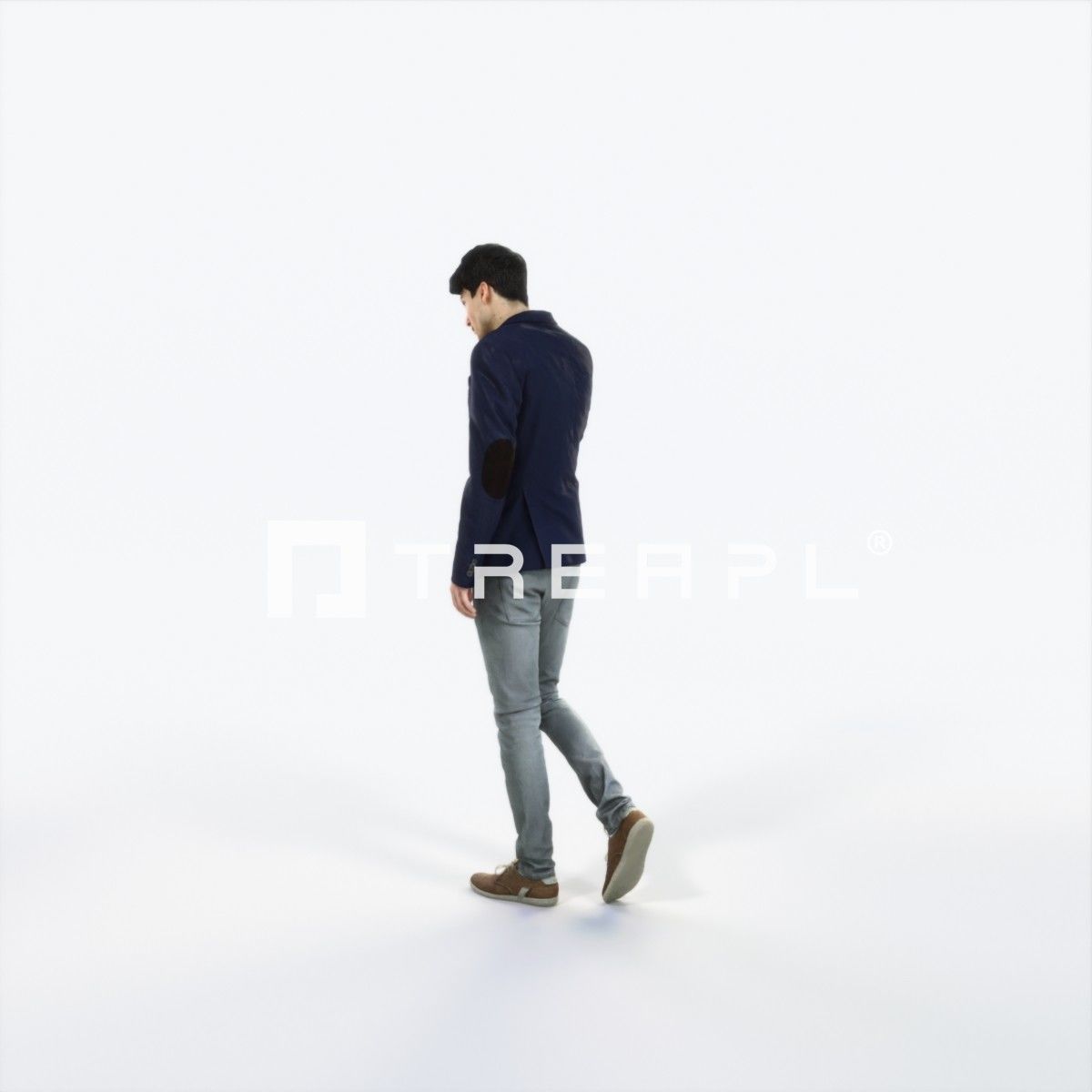 Prime 03A Cell Phone walking Casual Man Low-poly 3D model_5