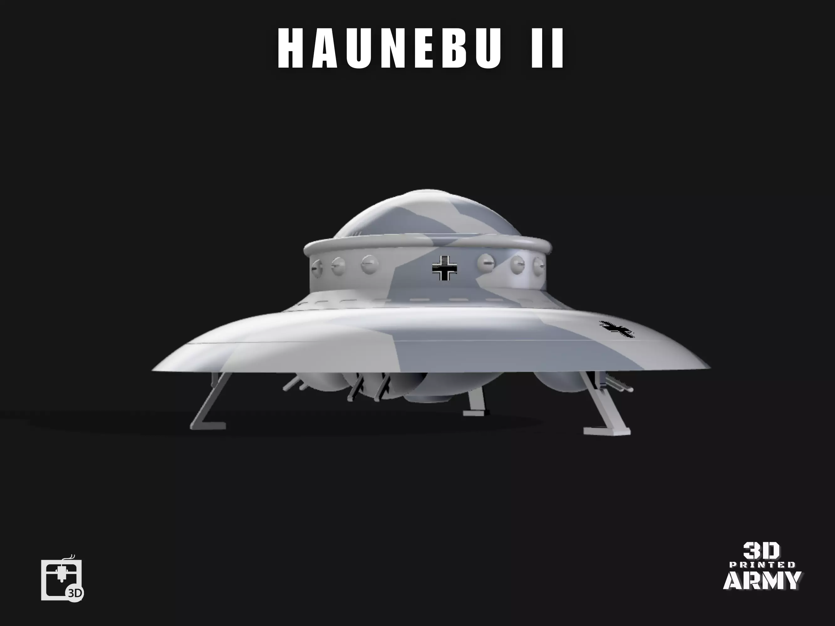 German WW2 UFO - Haunebu 2 - STL files 3D print 3D print model
