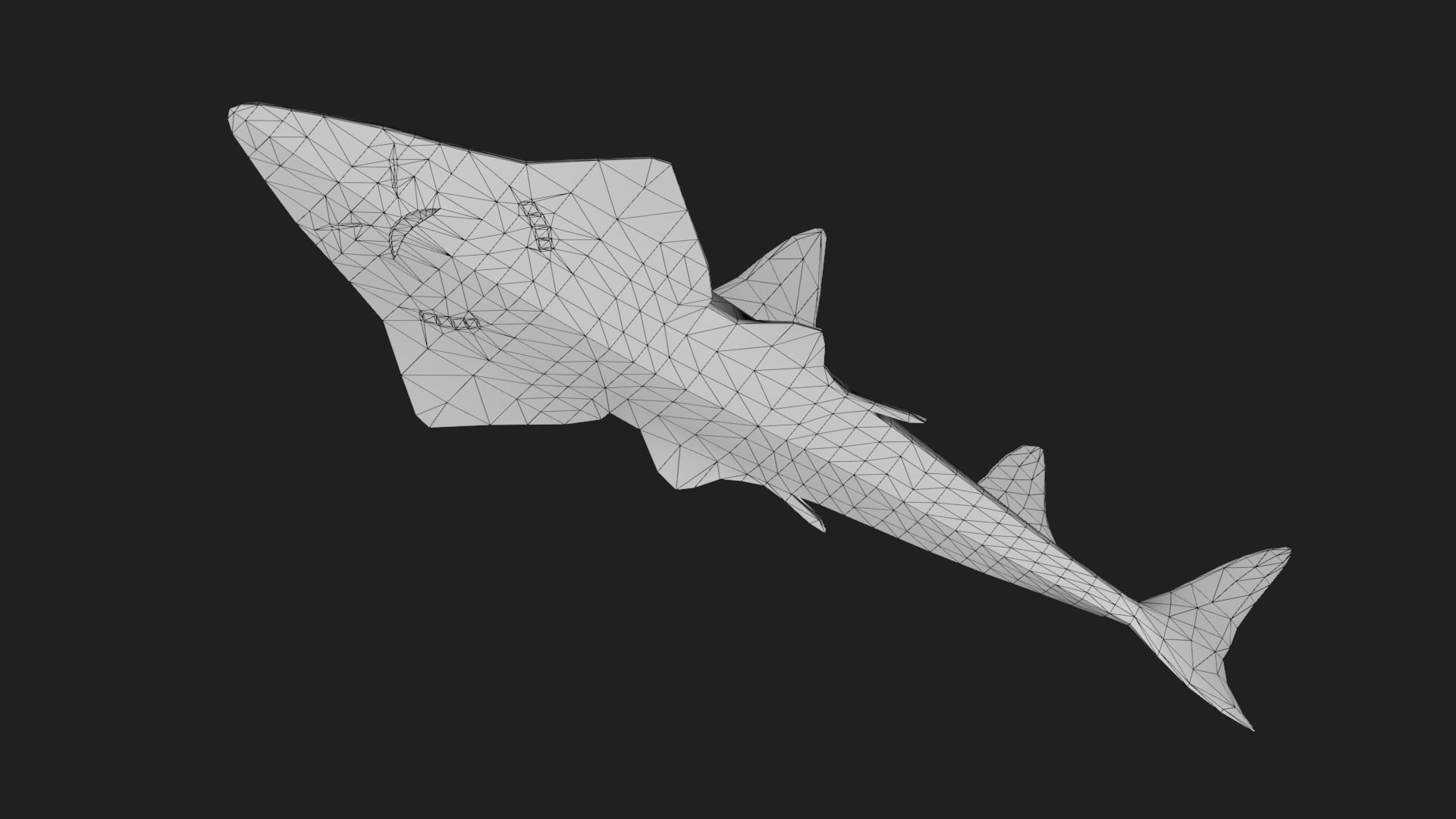 Skate Low-poly 3D model_3