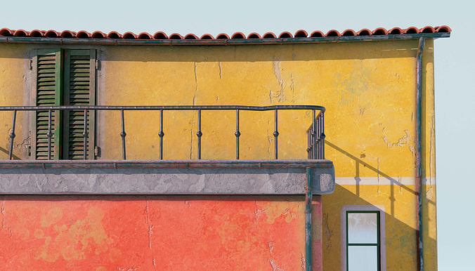 Italian Building Architecture Set 3D model 6
