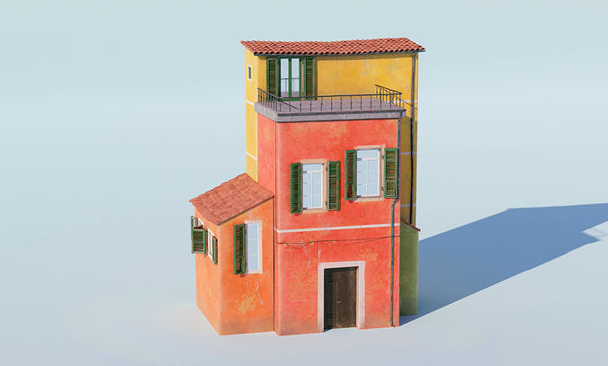 Italian Building Architecture Set 3D model 2
