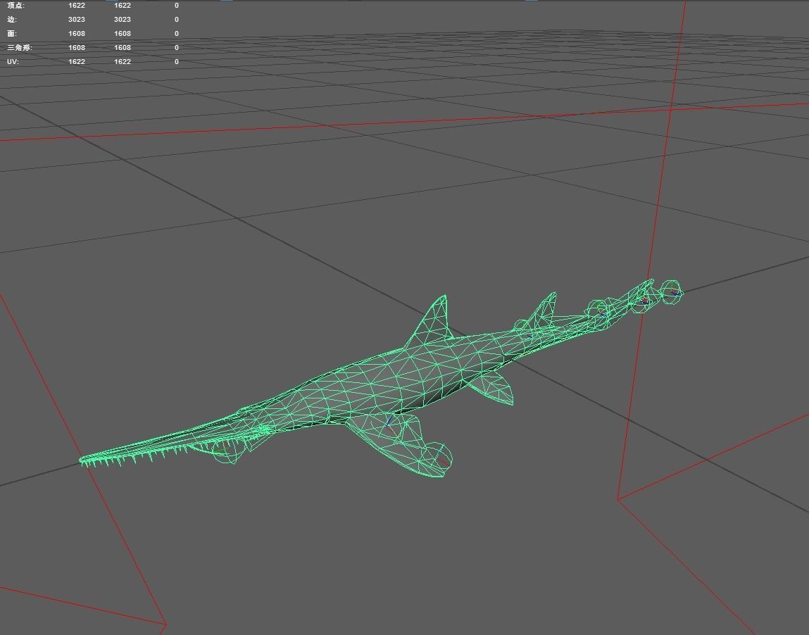Shark Low-poly 3D model_4
