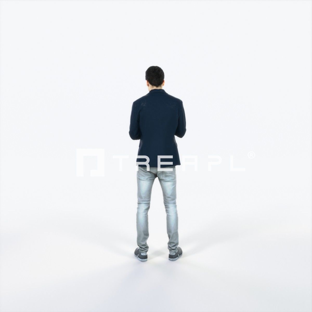 Prime 04J Clapping Casual Man Low-poly 3D model_4