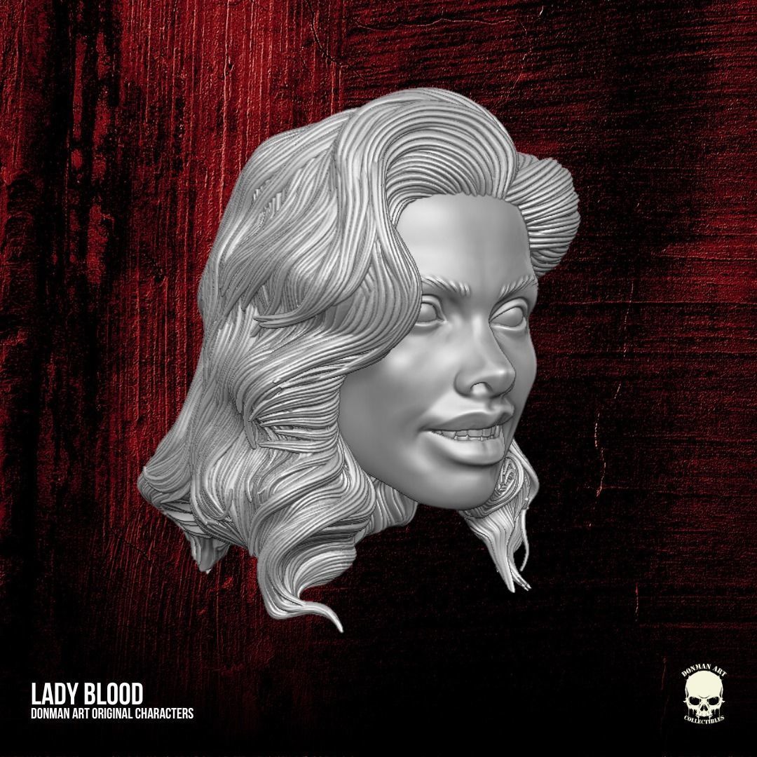 Lady Blood Heads 3D printable File 3D print model_7