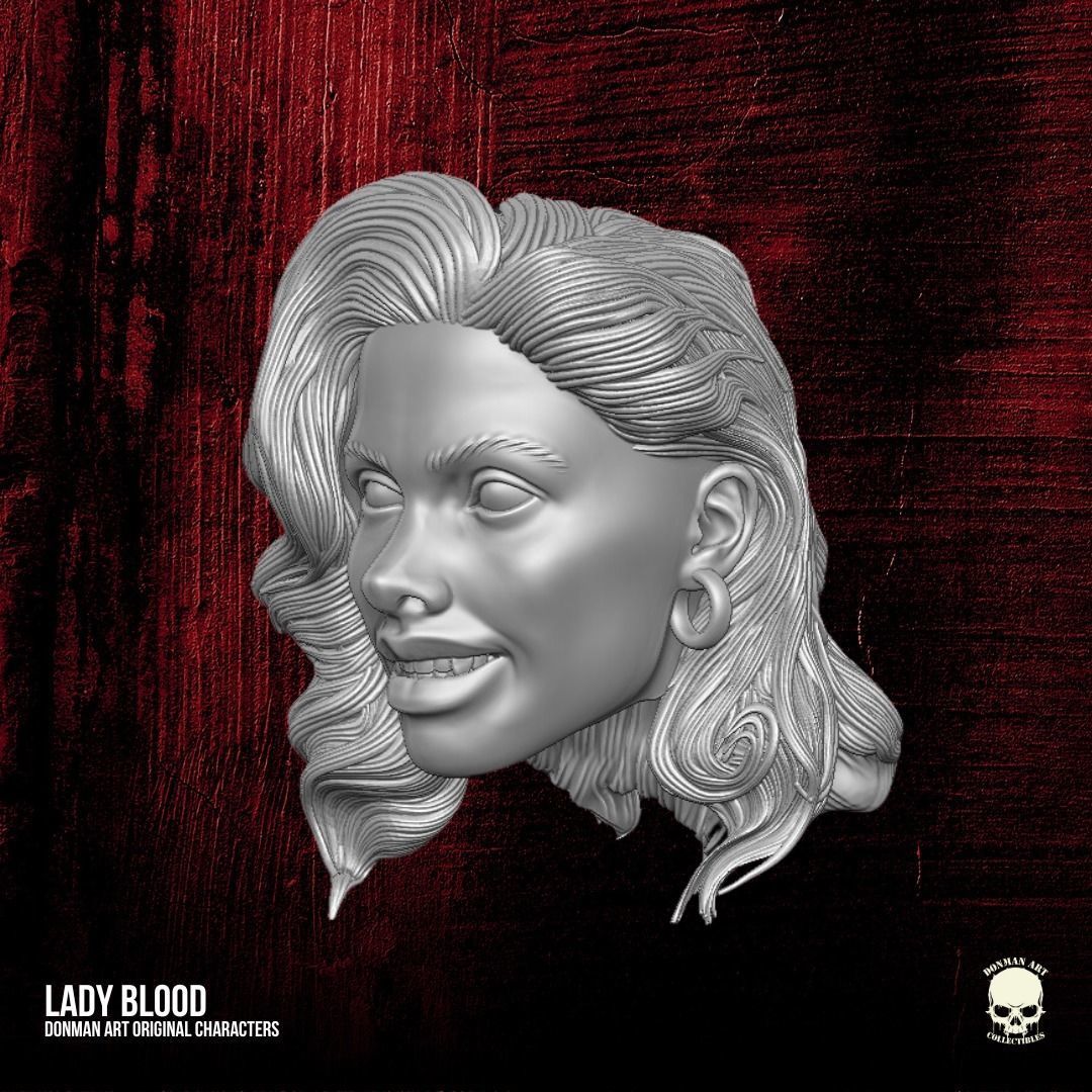 Lady Blood Heads 3D printable File 3D print model_15