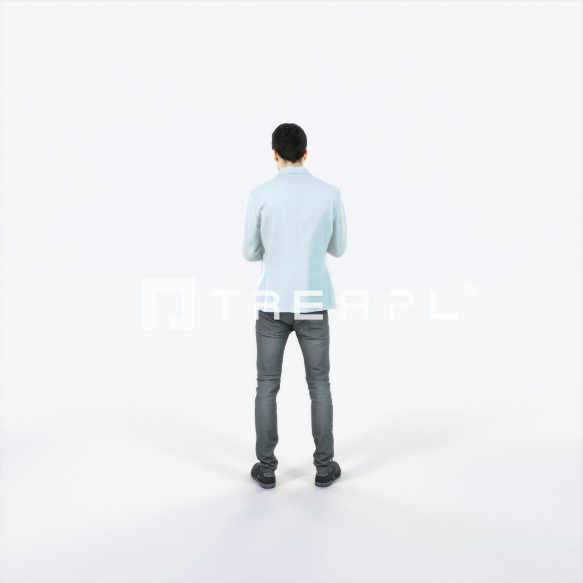 Prime 04D Clapping Casual Man Low-poly 3D model_4