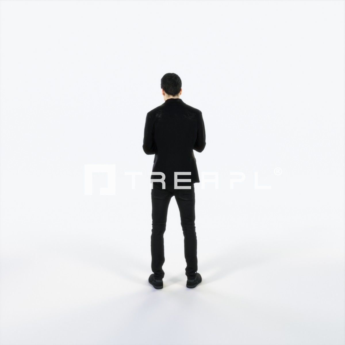 Prime 04B Clapping Casual Man Low-poly 3D model_4