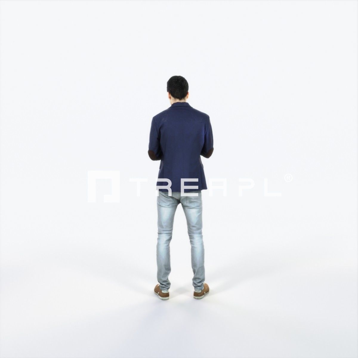 Prime 04A Clapping Casual Man Low-poly 3D model_4