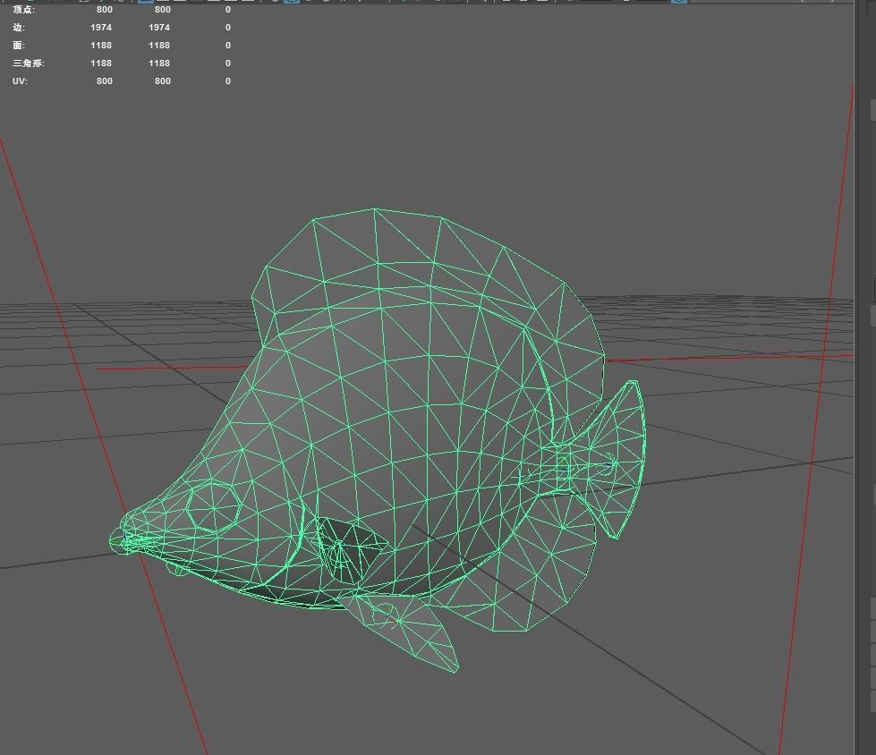 Butterflyfish Low-poly 3D model_2