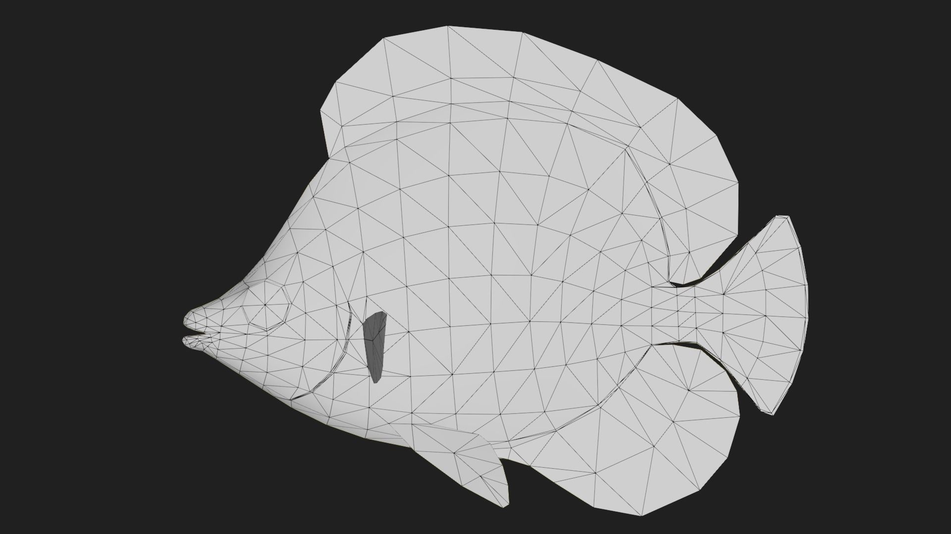 Butterflyfish Low-poly 3D model_1