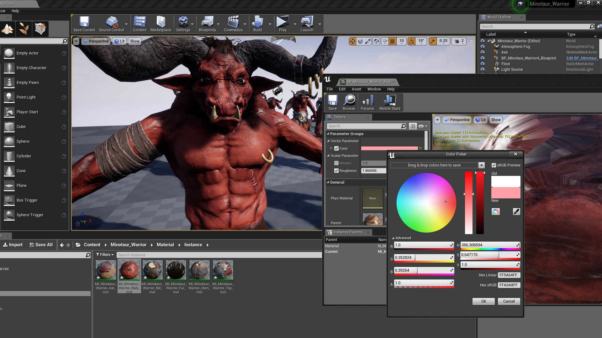 Minotaur Warrior Low-poly 3D model_10