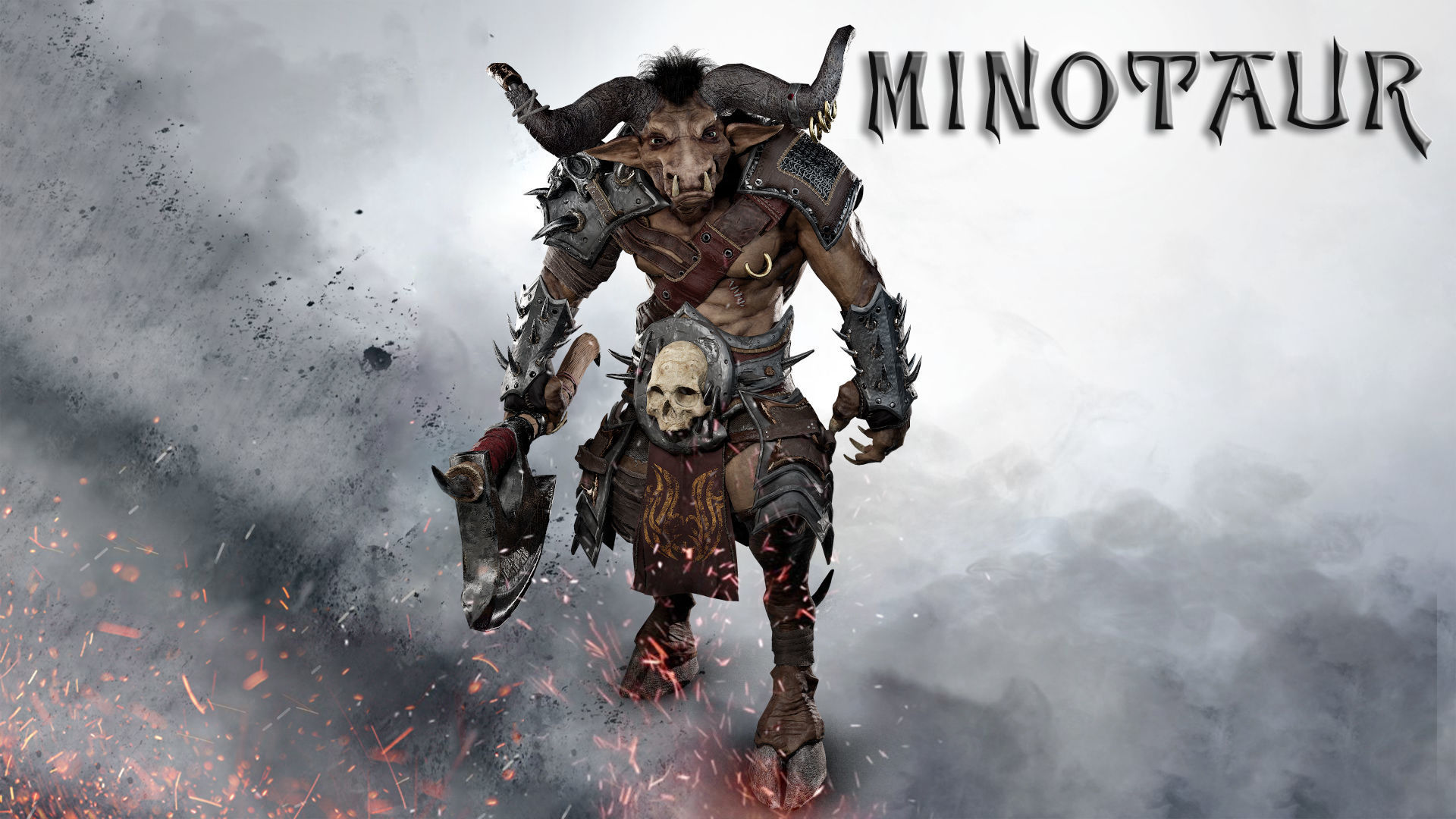 Minotaur Warrior Low-poly 3D model_2