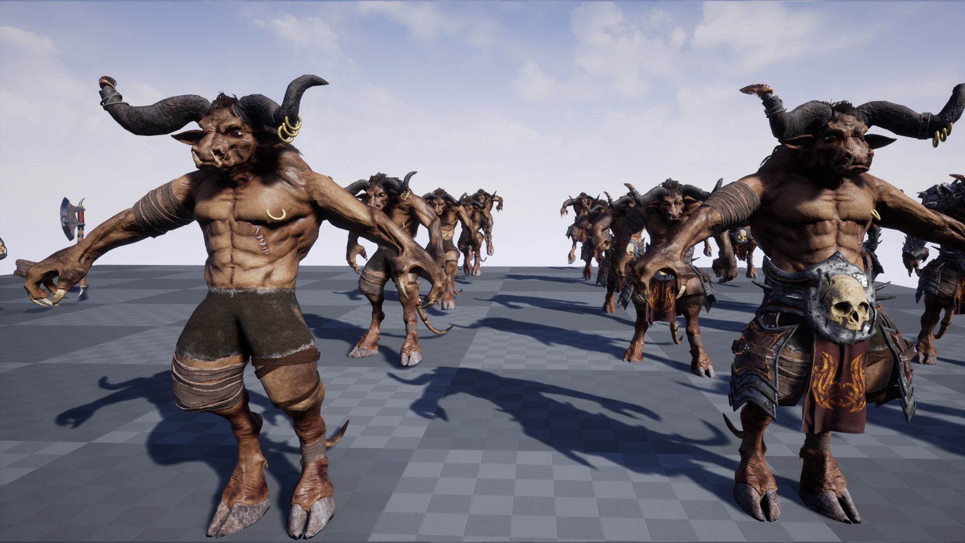 Minotaur Warrior Low-poly 3D model_4