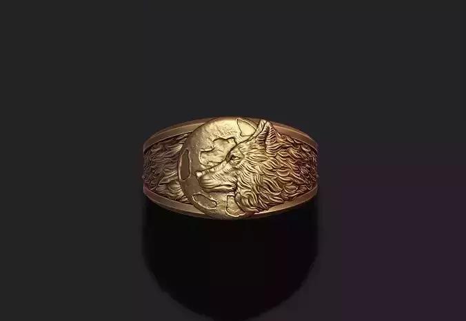 Wolf moon ring