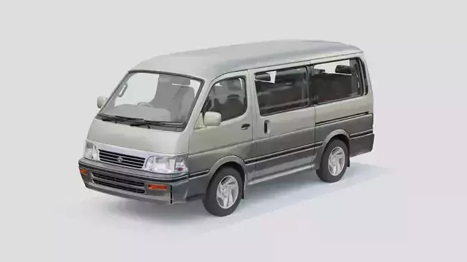 Toyota Hiace 1993 Low-poly 3D model
