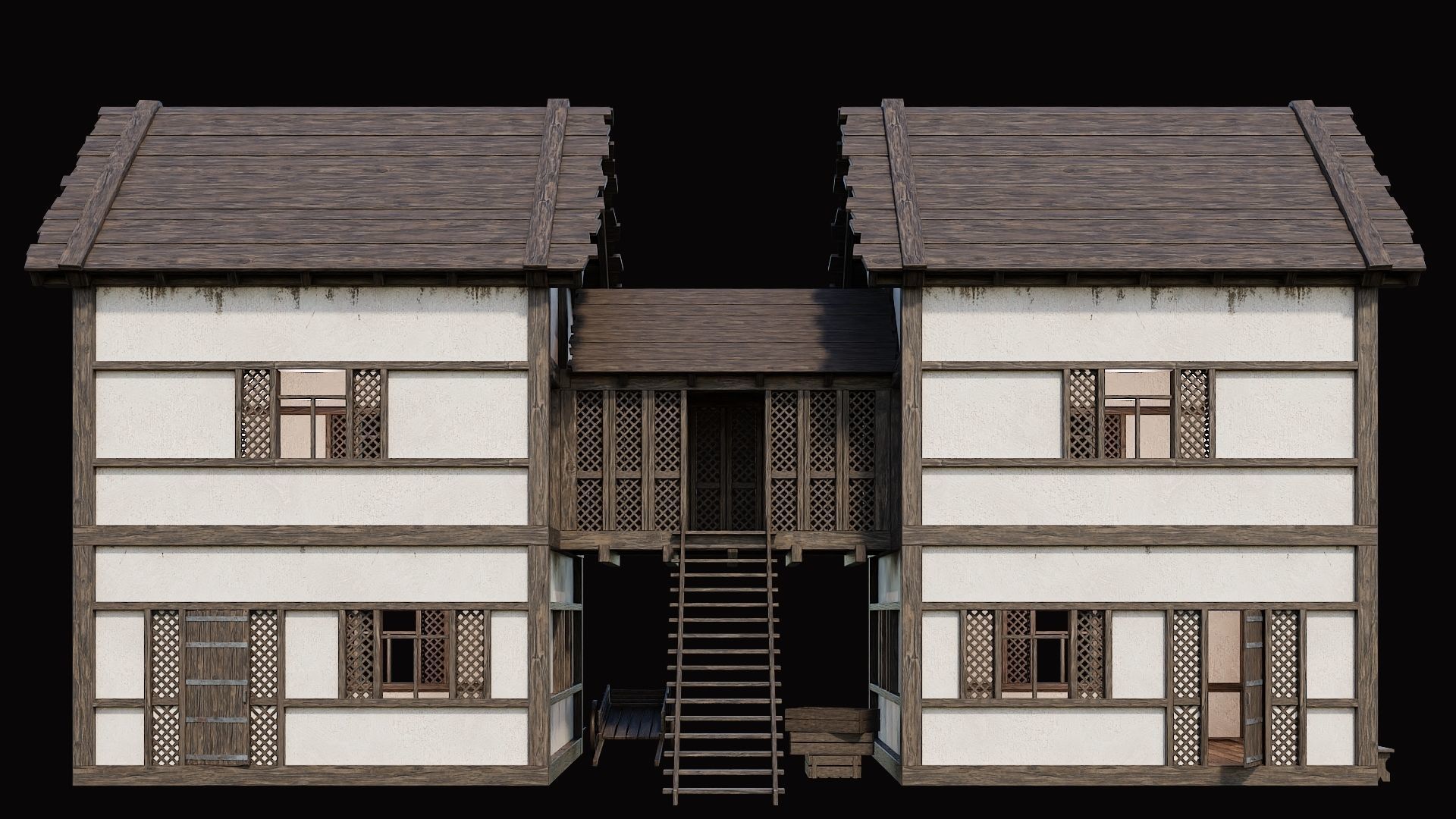 Medieval Village Pack 8 - 4 Assets - 4K Textures Game Ready Low-poly 3D model_6