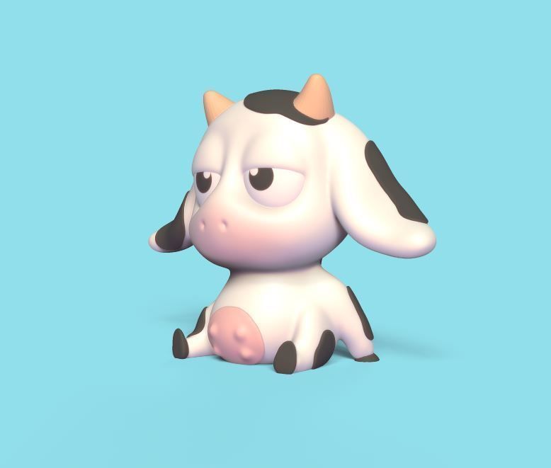 Disillusioned Cow 3D print model_1