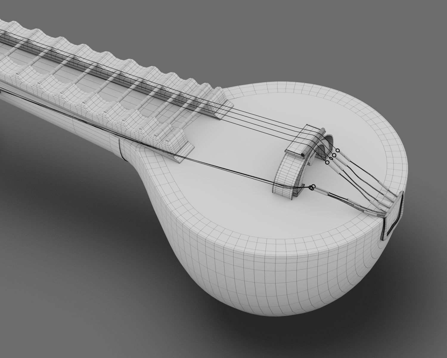 Veena Music Instrument 3D model_8