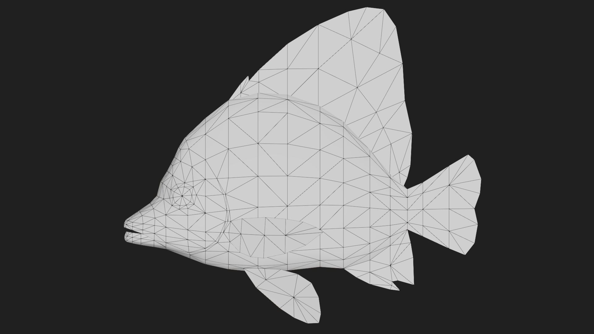 Snapper Low-poly 3D model_1