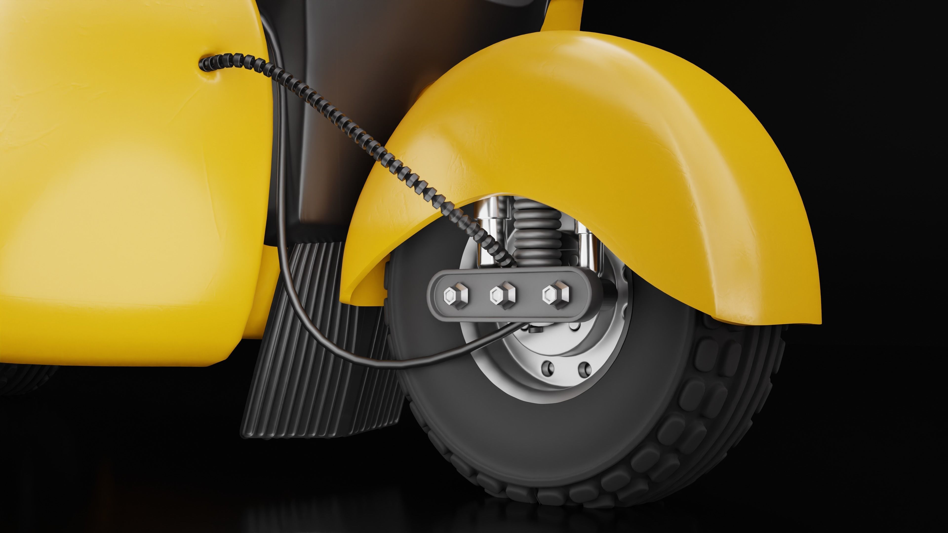 Auto Rickshaw Bajaj Tricycle Keke Napep 3D model_10