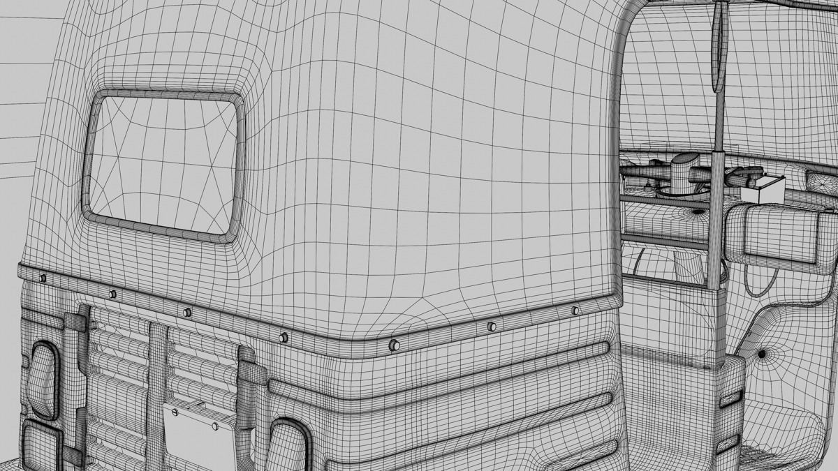 Auto Rickshaw Bajaj Tricycle Keke Napep 3D model_13