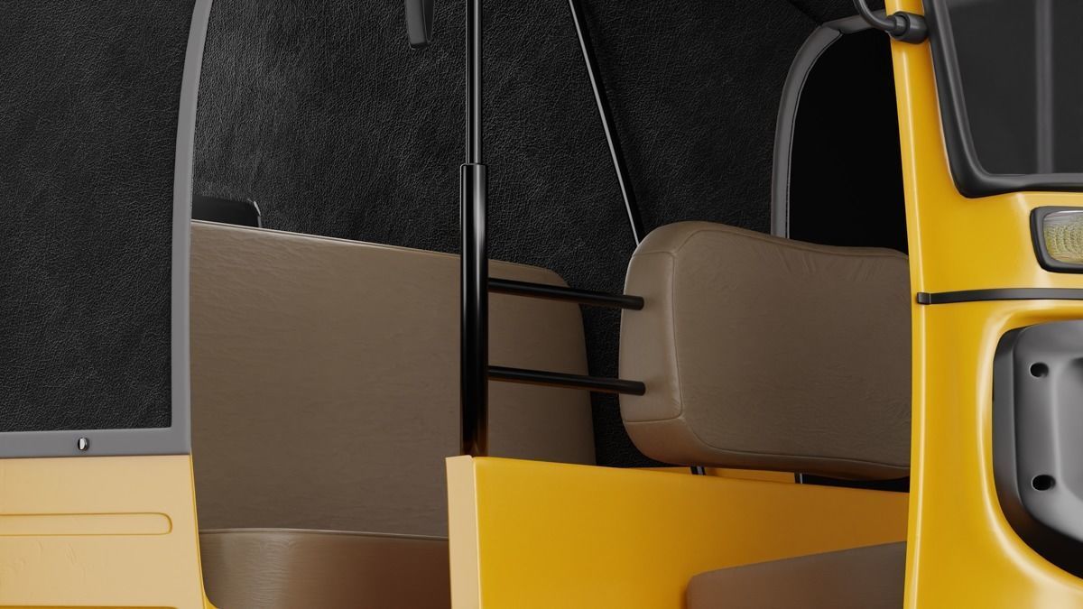 Auto Rickshaw Bajaj Tricycle Keke Napep 3D model_1