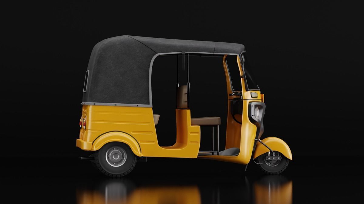Auto Rickshaw Bajaj Tricycle Keke Napep 3D model_3