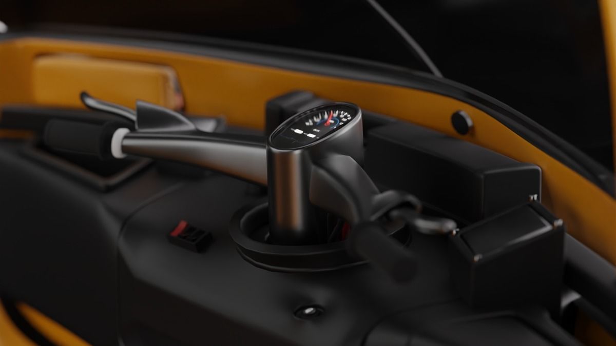 Auto Rickshaw Bajaj Tricycle Keke Napep 3D model_7