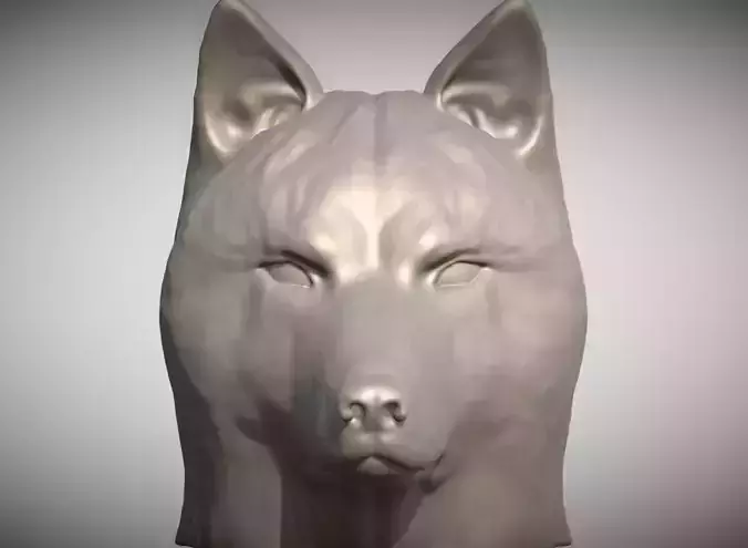 Wolf head for 3D printing