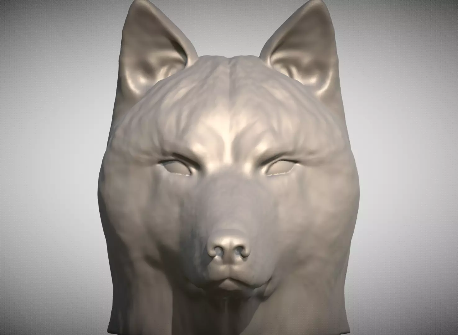 Wolf head for 3D printing 3D print model_0