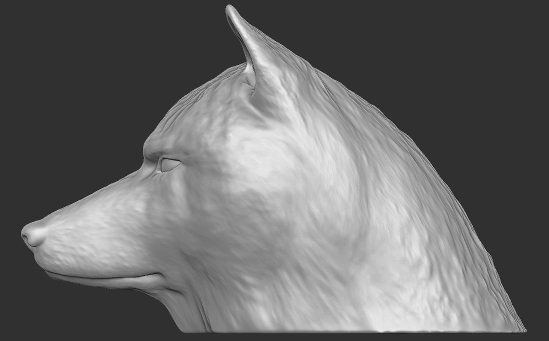 Wolf head for 3D printing 3D print model_7
