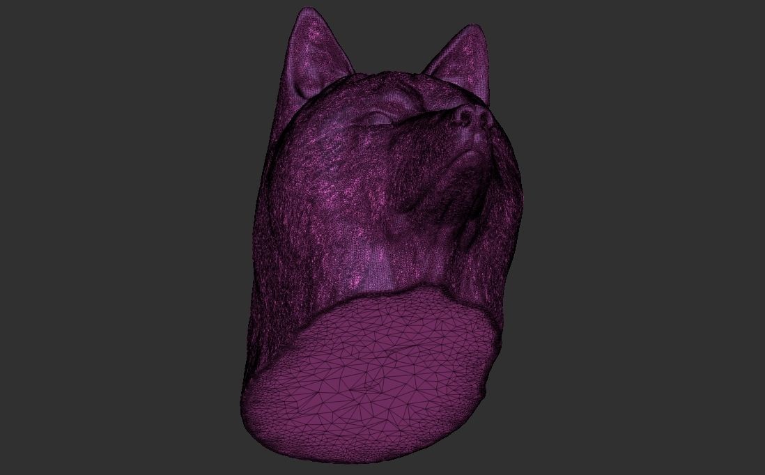 Wolf head for 3D printing 3D print model_27
