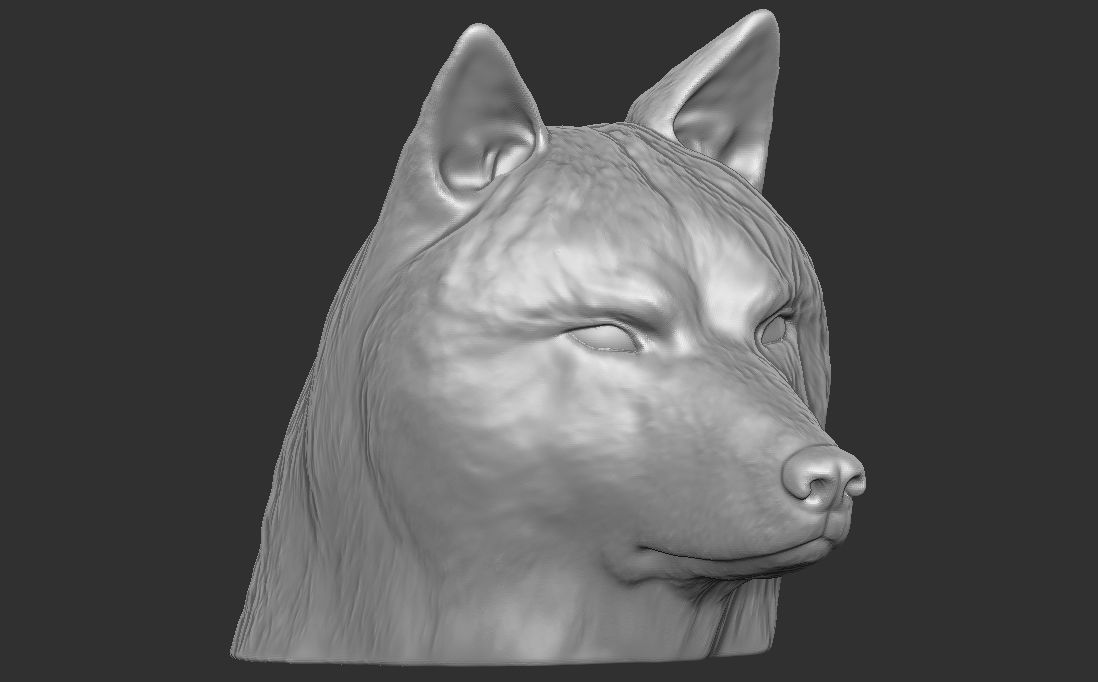 Wolf head for 3D printing 3D print model_14